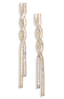 Crystal Twist Drop Earrings