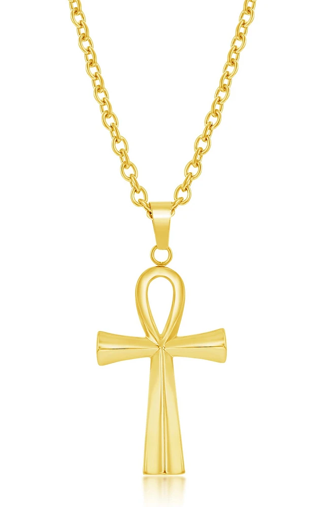 Men's Ankh Cross Pendant Necklace