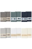 Vivian Embellished Bath Towel - Set of 2 - Light Gray
