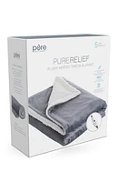 PureRelief Heated Throw - Gray