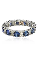 Sterling Silver Sapphire Eternity Band Ring
