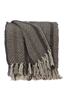 Jax Casual Brown 52" x 67" Woven Handloom Throw
