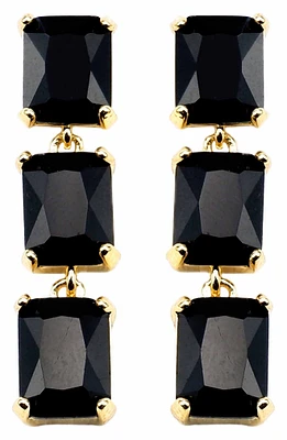 Black Crystal Drop Earrings