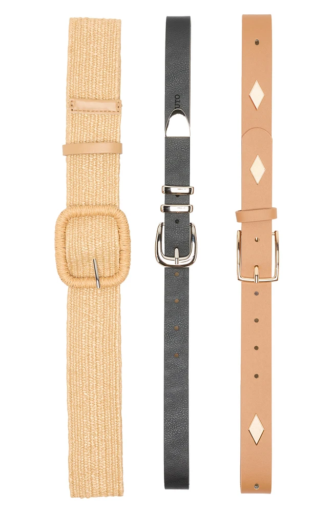 3-for-1 Buckle Belt Set