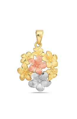 Tri-Tone Hydrangea Floral Pendant