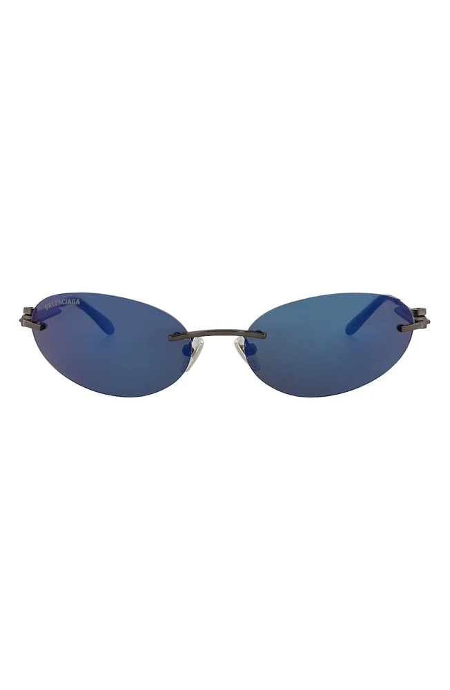 60mm Oval Sunglasses
