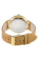 Women's Genoa Diamond Dial Leather Strap Watch