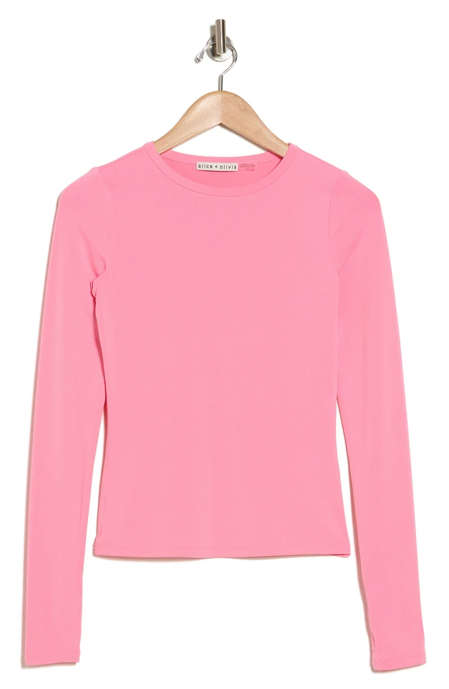 Delaina Long Sleeve Silk T-Shirt