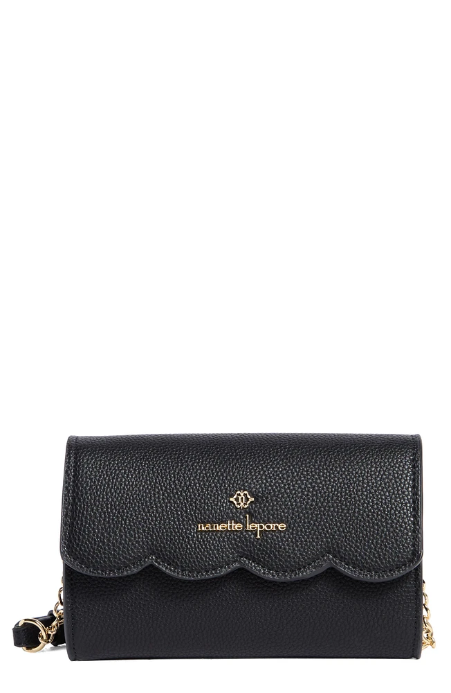 Ruthie Scallop Flap Wallet on a Chain