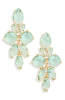 Crystal Flower Drop Earrings
