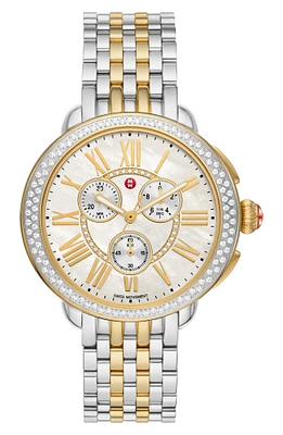 Serein Diamond Bracelet Chronograph Watch, 40mm x 38mm