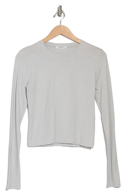 Long Sleeve Crop Slubbed T-Shirt