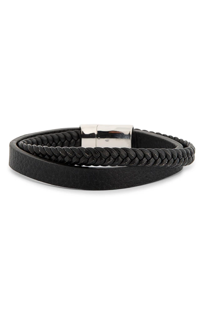 Men's Faux Leather Bracelet