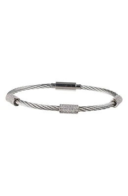 Round CZ Cylinder Bracelet