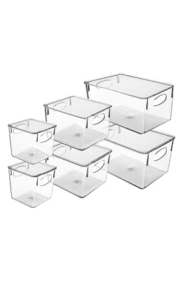 Clear Lidded Bin Set