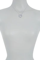 Sterling Silver Sapphire Circle Pendant Necklace