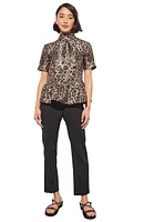 Leopard Print Peplum Top