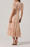 Lace Trim Tiered Dress