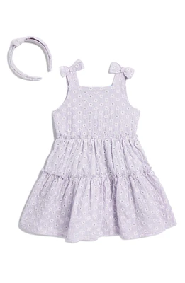 Tiered Eyelet Dress & Headband Set