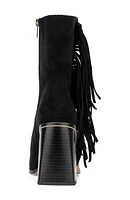 Aarya Faux Suede Fringe Bootie