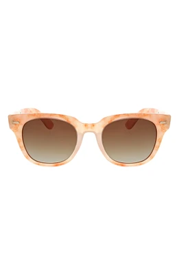 Retro Square 49mm Polarized Sunglasses