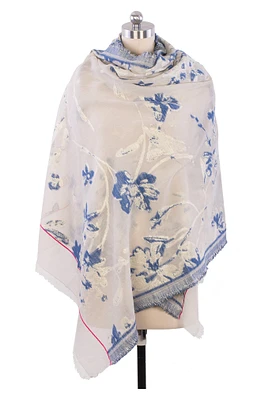 Wind Chime Floral Print Scarf