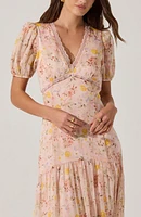 Lace Trim Tiered Dress