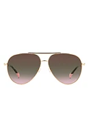 57mm Gradient Aviator Sunglasses