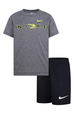 Kids' Dri-FIT Wordmark Logo T-Shirt & Shorts Set