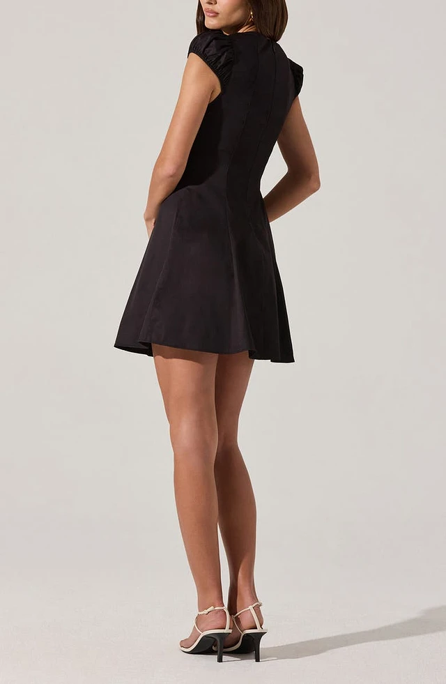 poplin fit & flare dress astr the label Vinya Poplin Drop Waist Dress