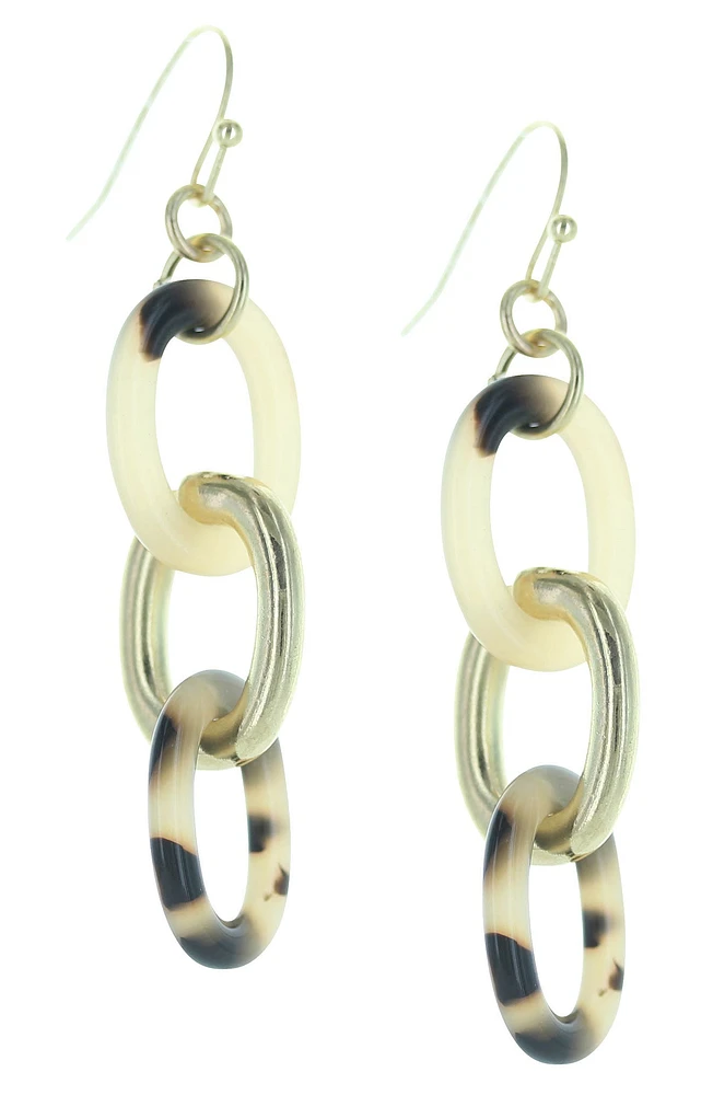 Resin Link Drop Earrings