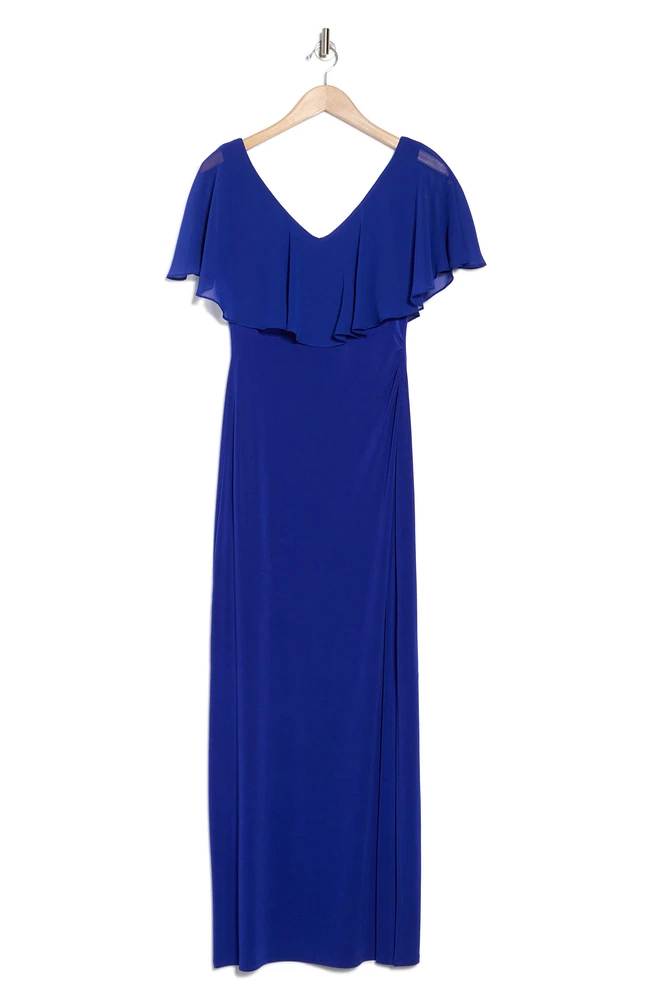 Flutter Sleeve V-Neck Dress