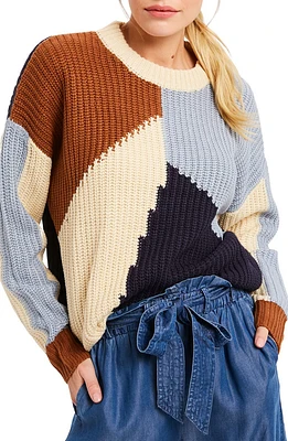 Rib Colorblock Sweater