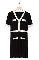 Contrast Sweater Dress
