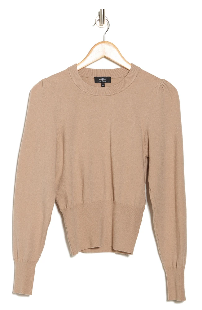 Crewneck Puff Sleeve Sweater