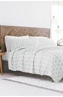 Home Spun Premium Ultra Soft Bouquet Pattern 4-Piece Bed Sheets Set