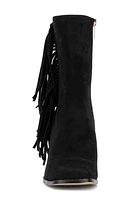 Aarya Faux Suede Fringe Bootie