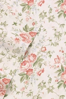 Lilian Pastel Red Cotton Sateen Queen Sheet Set
