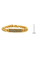 Men's Crystal Pavé Bar Chain Bracelet