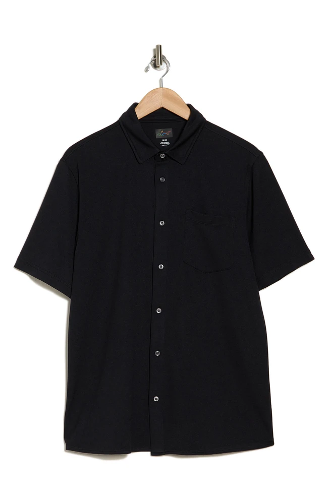 Rib Pocket Front Button Up Shirt