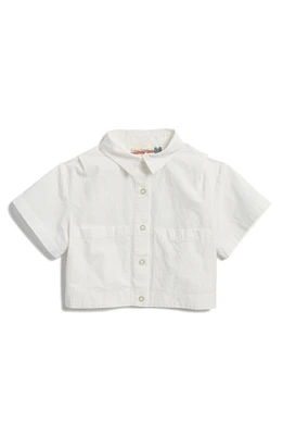 Kids' Cropped Button Front Shirt