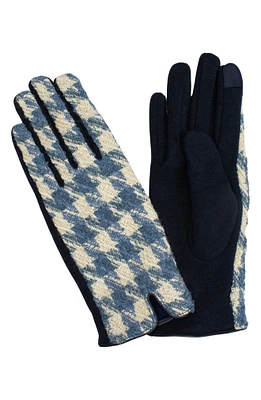 Houndstooth Jersey Touchscreen Gloves