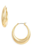 Large Crescent Hoop Earrings