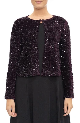 Sequin Mesh Long Sleeve Bolero