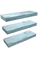 Set of 3 Rustic Wood Floating Shelf