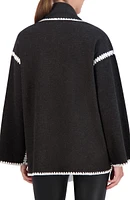 Faux Wool Scarf Coat