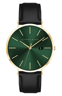Metropolitan Leather Strap Watch, 42mm