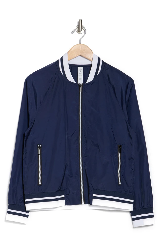 Rib Trim Bomber Jacket