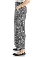 Wide Leg Pull-On Crop Pants