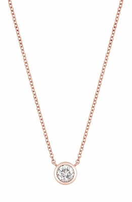 Diamond Bezel Pendant Necklace - 0.37 ctw.